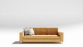 Comfortable orange 3 seater sofa