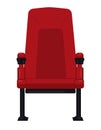 Comfortable red cinema seat for watching movies