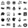 Comfortable rest icons set, simple style Royalty Free Stock Photo