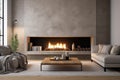 Comfortable room apartment living fireplace home floor design house modern furniture interior