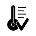 Comfortable room temperature black glyph icon