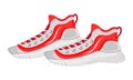 Comfortable running shoes semi flat color vector object Royalty Free Stock Photo