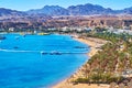 The beach line of El Maya bay, Sharm El Sheikh, Egypt Royalty Free Stock Photo