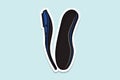 Comfortable shoes arch support insoles Sticker vector illustration. Fashion object icon concept.