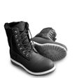 Comfortable winter boots with lacing and zipper closure Royalty Free Stock Photo