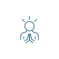 Comfortable working atmosphere linear icon concept. Comfortable working atmosphere line vector sign, symbol