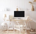 Comfortable working place at home, home office Royalty Free Stock Photo