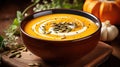 Comforting Bowl Of Pumpkin Soup