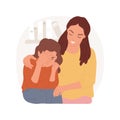 Comforting isolated cartoon vector illustration.