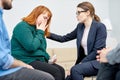 Comforting Patient During Group Therapy Session Royalty Free Stock Photo