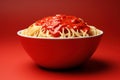 Comforting Spaghetti bowl. Generate Ai