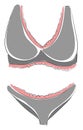 A comfy bra and coward vector or color illustration