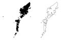 Comhairle nan Eilean Siar map vector