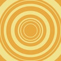 Comic abstract background. Yellow circle on orange backdrop. Vector. Royalty Free Stock Photo