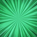 Comic abstract green burst template