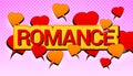 Comic amorous romantic concept