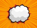 Comic background with blank boom speech bubble Royalty Free Stock Photo