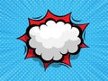 Comic background with blank boom speech bubble Royalty Free Stock Photo