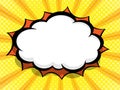 Comic background with blank boom speech bubble Royalty Free Stock Photo