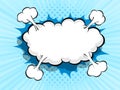 Comic background with blank boom speech bubble Royalty Free Stock Photo