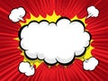 Comic background with blank boom speech bubble Royalty Free Stock Photo