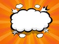 Comic background with blank boom speech bubble Royalty Free Stock Photo