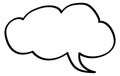 Comic balloon frame. Blank speech cloud template