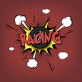 Comic bang with expression text Racing