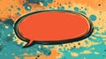 Comic book art style exploding pop speech bubble background