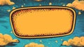 Comic book art style exploding pop speech bubble background