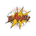 Comic book bang sound speech effect Royalty Free Stock Photo
