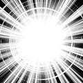 Comic book black and white radial lines background Sun ray or star burst element Zoom effect Square fight stamp for card Manga or Royalty Free Stock Photo