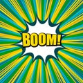 Comic book bright explosive template Royalty Free Stock Photo