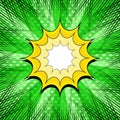 Comic book bright green template Royalty Free Stock Photo