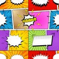 Comic book bright seamless pattern Royalty Free Stock Photo