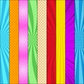 Comic book bright vertical templates set Royalty Free Stock Photo