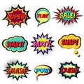 Comic book words. Comic speech bubble set Royalty Free Stock Photo