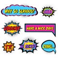 Comic book words. Comic speech bubble set Royalty Free Stock Photo