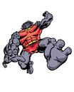 Comic Book Character Grock the alien brute leaping