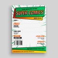 Comic book cover layout template Royalty Free Stock Photo