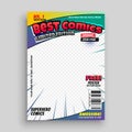 Comic book cover magazine front page design layout Royalty Free Stock Photo