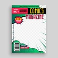 Comic book cover page design Royalty Free Stock Photo