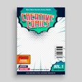 Comic book cover template design Royalty Free Stock Photo