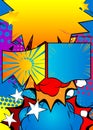 Abstract colorful Comic book design background.