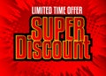 Comic book discount sale social media post design.