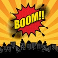 Comic book explosion abstract Royalty Free Stock Photo