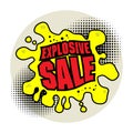 Comic book explosion abstract Royalty Free Stock Photo