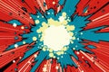 Comic book explosion background. Pop art style. Vector illustration - Ai Generated Royalty Free Stock Photo