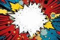 Comic book explosion background. Pop art style. Vector illustration - Ai Generated Royalty Free Stock Photo