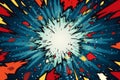 Comic book explosion background. Pop art style. Vector illustration - Ai Generated Royalty Free Stock Photo